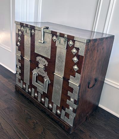 Antique Korean Wedding Bandaji Chest Pyongyang Joseon Dynasty