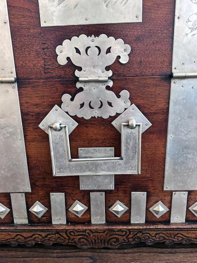 Antique Korean Wedding Bandaji Chest Pyongyang Joseon Dynasty