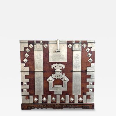 Antique Korean Wedding Bandaji Chest Pyongyang Joseon Dynasty