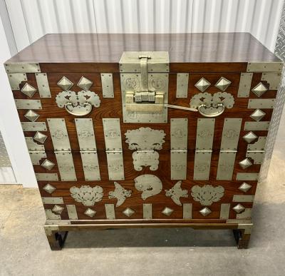 Antique Korean Wedding Bandaji Chest Pyongyang Joseon Dynasty