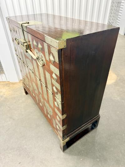 Antique Korean Wedding Bandaji Chest Pyongyang Joseon Dynasty