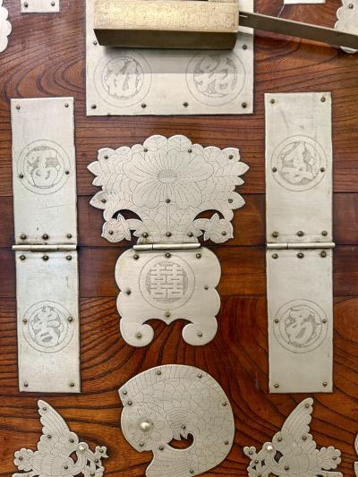 Antique Korean Wedding Bandaji Chest Pyongyang Joseon Dynasty