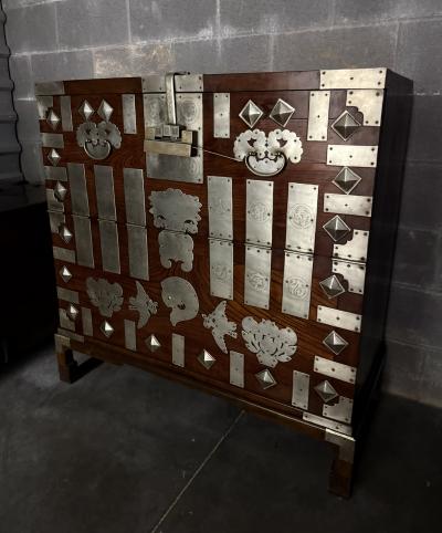 Antique Korean Wedding Bandaji Chest Pyongyang Joseon Dynasty