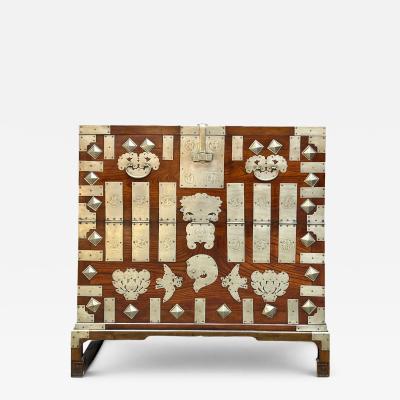 Antique Korean Wedding Bandaji Chest Pyongyang Joseon Dynasty