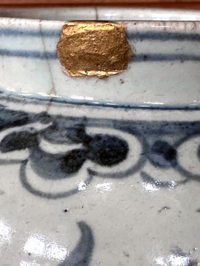 Antique Korean White and Blue Porcelain Jar with Dragon Joseon Dynasty