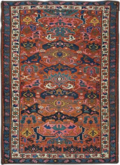 Antique Kuba Bijov Rug 3 10 x 5 3 