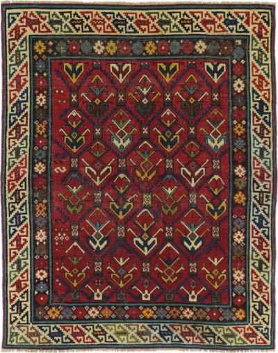 Antique Kuba Rug 3 1 x 3 10 