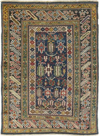 Antique Kuba Rug 3 4 x 4 8 