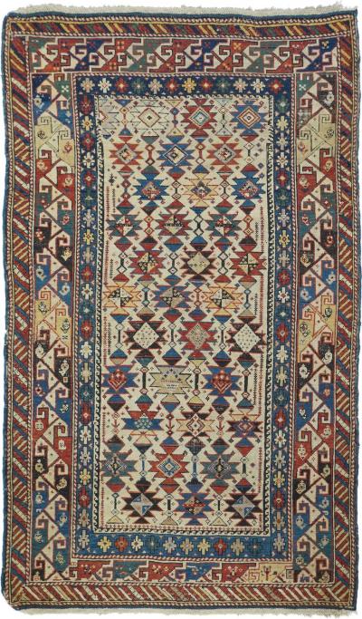 Antique Kuba Rug 3 5 x 5 9 