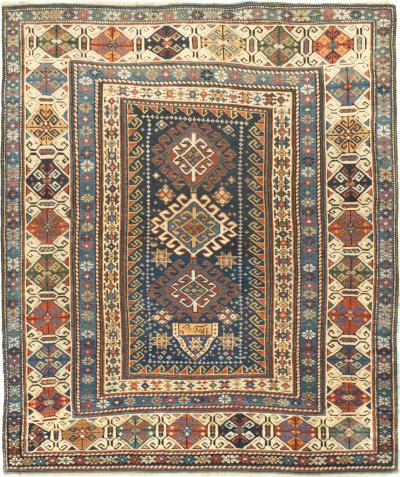 Antique Kuba Rug 4 0 x 4 9 