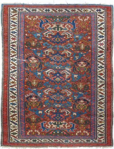 Antique Kuba Rug 4 0 x 5 6 