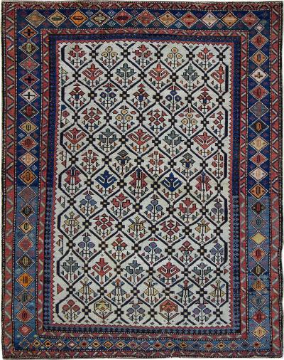 Antique Kuba Rug Caucasian 36 x 47 