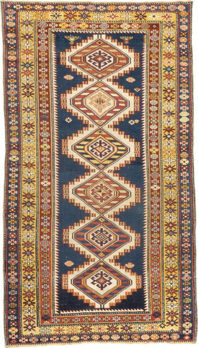 Antique Kuba Shriven Rug 34 x 411 