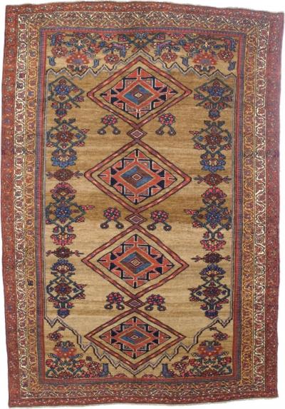 Antique Kurdish Bidjar Rug 4 1 x 5 11 