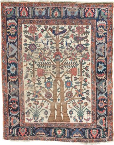 Antique Kurdish Rug 3 11 x 5 0 