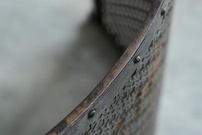 Antique Large Demi Lune Fire Screen in Wrought Iron 19th Century