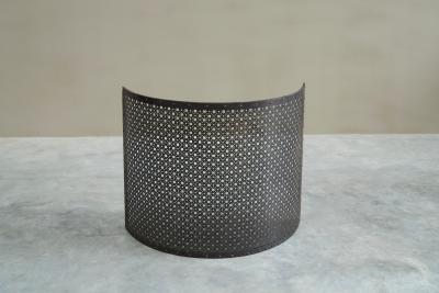 Antique Large Demi Lune Fire Screen in Wrought Iron 19th Century