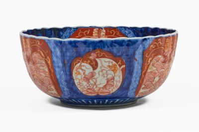 Antique Large Japanese Imari Porcelain Punch Bowl