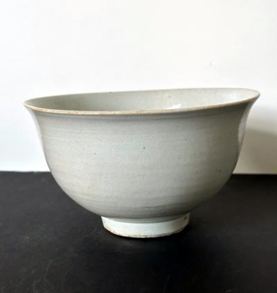 Antique Large Korean Ceramic White Bowl Joseon Dynasty