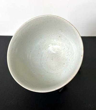 Antique Large Korean Ceramic White Bowl Joseon Dynasty