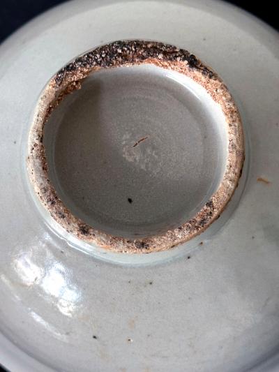 Antique Large Korean Ceramic White Bowl Joseon Dynasty