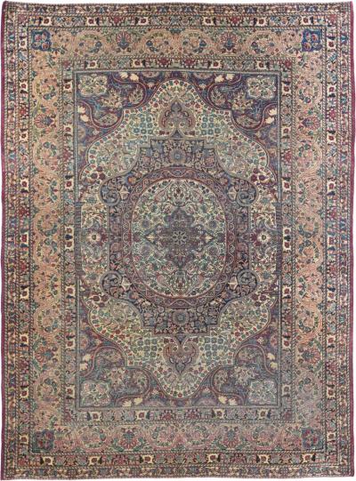 Antique Lavar Kerman Rug 57 x 74