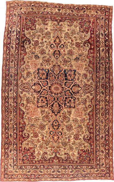 Antique Lavar Kerman Rug 8 0 x 12 8 