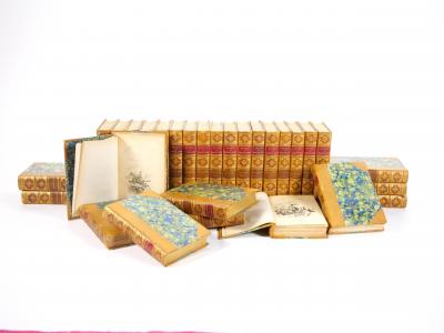 Antique Leather Bound 29 Volume Collection The Novels of Charles Lever 1894