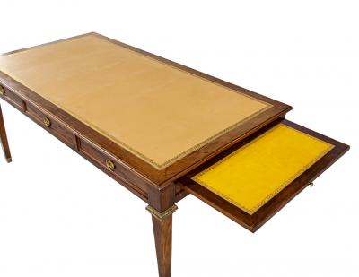 Antique Leather Top French Louis XVI Style Writing Desk