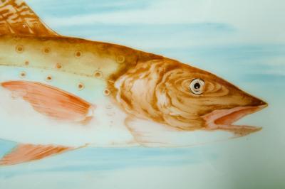 Antique Limoges 13 Pieces Fish Set