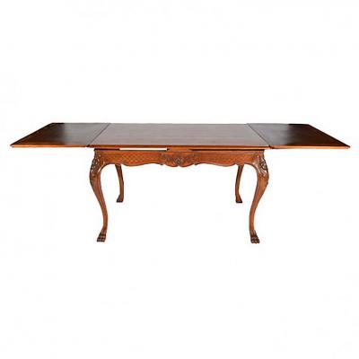 Antique Louis XIV Oak Dining Kitchen Library Table