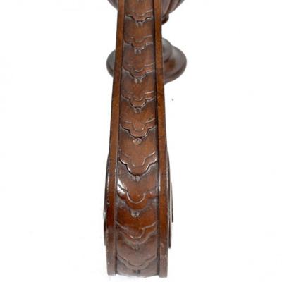Antique Louis XIV Walnut Pedestal Plant Stand 19th Century France