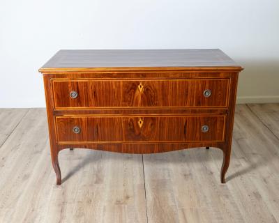 Antique Louis XV Chest Of Drawers with Marquetry Italy 18th