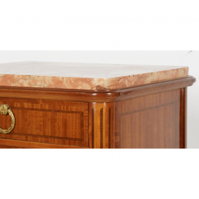 Antique Louis XV Style Parquetry Nightstand End Table Alexandre Hugnet Paris