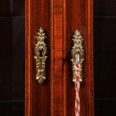 Antique Louis XVI Inlaid Exotic Woods Gilt Bronze Accent Cabinet