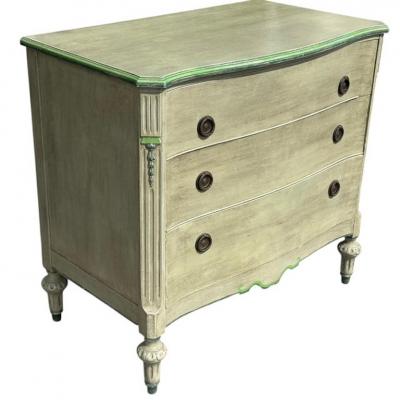 Antique Louis XVI Painted Chest of Drawers Commode