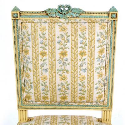 Antique Louis XVI Pair of Side Chairs 19th C France