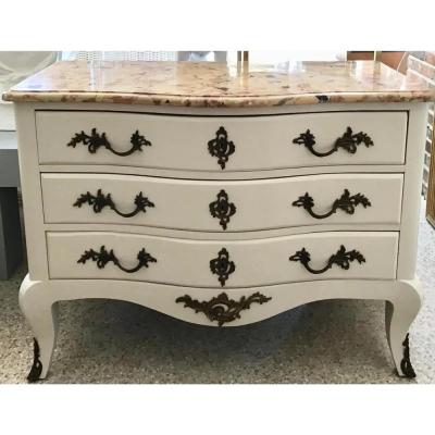 Antique Louis XVI Style Bronze Mounted Lacquered Commode Chest of Drawers