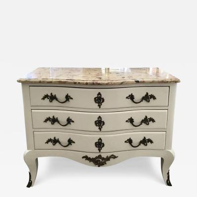 Antique Louis XVI Style Bronze Mounted Lacquered Commode Chest of Drawers