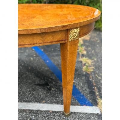 Antique Louis XVI Style Burlwood Dining Table