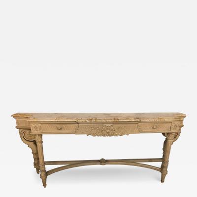 Antique Louis XVI Style Maison Jansen Marble Top Sideboard or Console Table