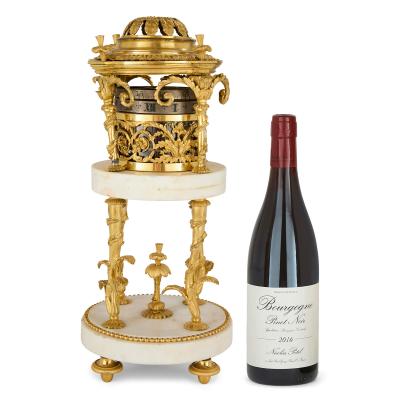 Antique Louis XVI period marble and ormolu cercle tournant mantel clock