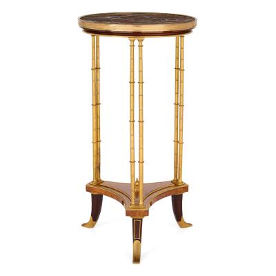 Antique Louis XVI style marble and ormolu mounted gu ridon