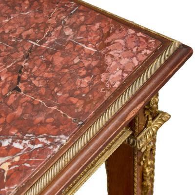 Antique Louis XVI style ormolu and jasperware mounted side table