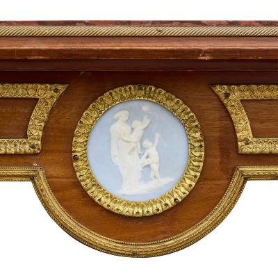 Antique Louis XVI style ormolu and jasperware mounted side table