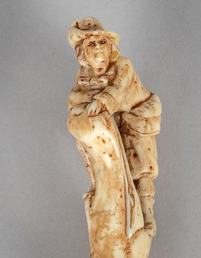 Antique Magnifying Glass with Figural Handle