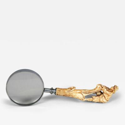 Antique Magnifying Glass with Figural Handle