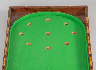 Antique Mahogany Bagatelle Game Box Coffee Table