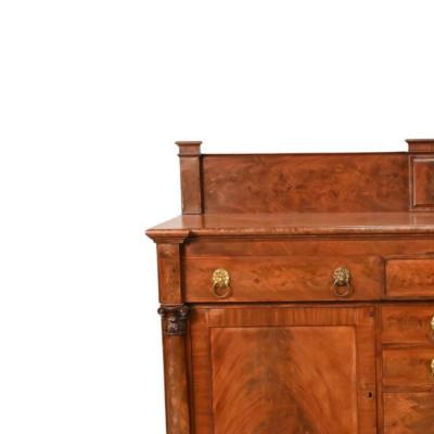 Antique Mahogany Wood Federal Style Credenza Sideboard
