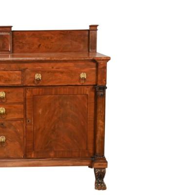 Antique Mahogany Wood Federal Style Credenza Sideboard